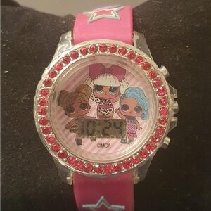 🦋10/$20🦋 LOL Surprise Clear/Pink Digital Girl's Watch w/Flashing Lights